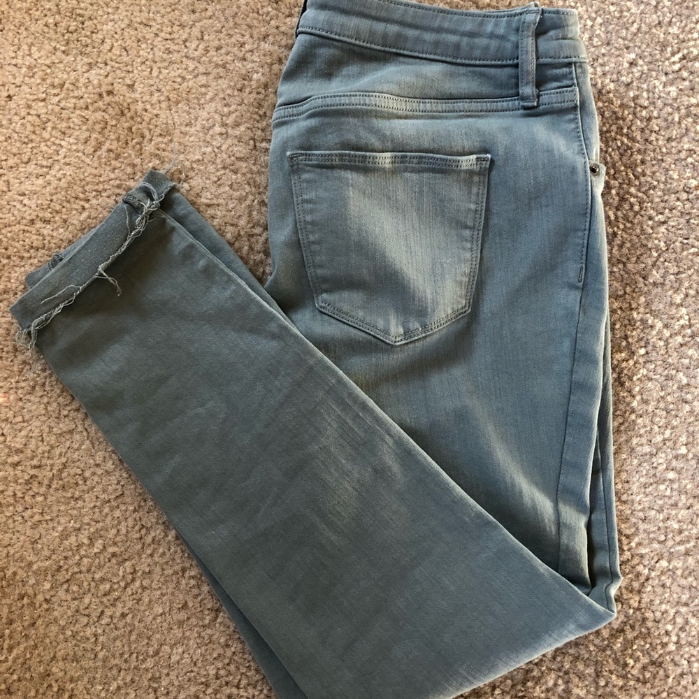 Light Olive Green Skinny Jeans